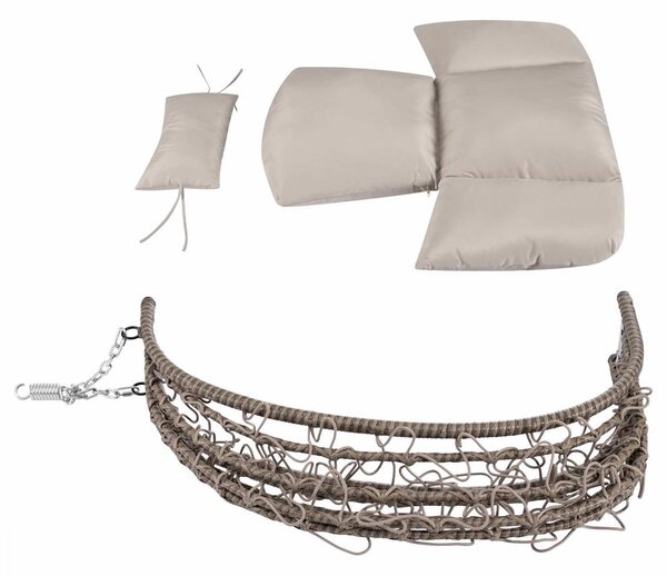 Juskys Aria rattan függőfotel - bézs