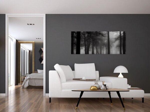 Kép - erdő a ködben (120x50 cm)
