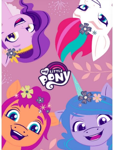 Parure De Lit My Little Pony Pour Enfant - 2 Pièces : Housse De Couette 100 X 135 Cm + Taie D'oreiller 40 X 60 Cm - 100% Coton, Rose - Licenciée Officielle
