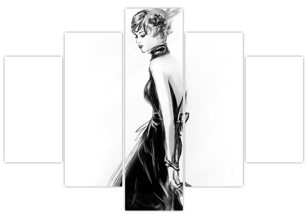Kép - divat illusztrációk (150x105 cm)