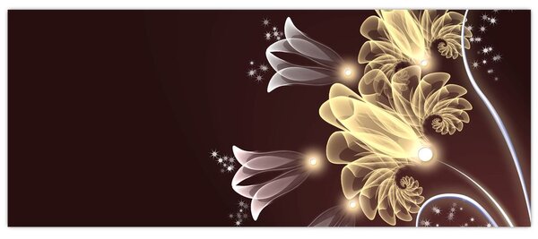 Kép - fényes virágok (120x50 cm)