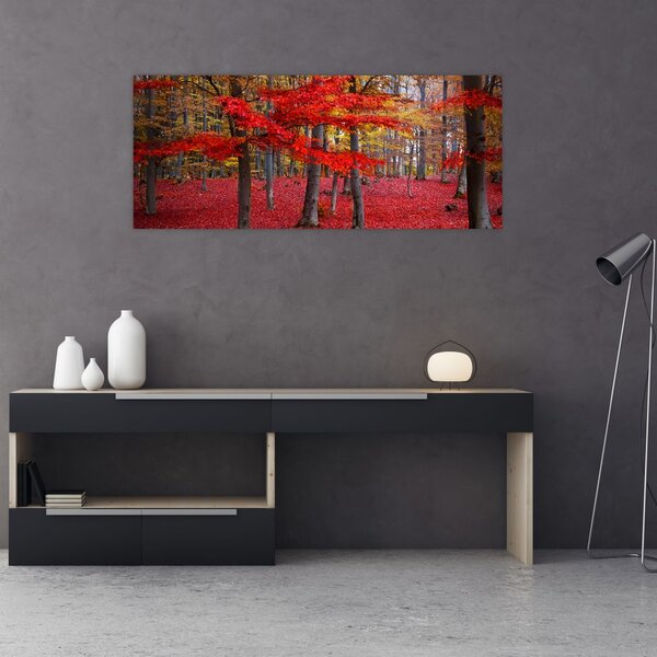 Kép - vörös erdő (120x50 cm)
