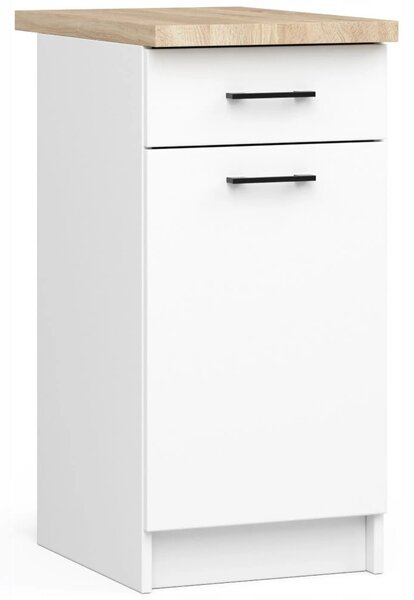 OLIVIA S40 1D1S konyhaszekrény - fehér