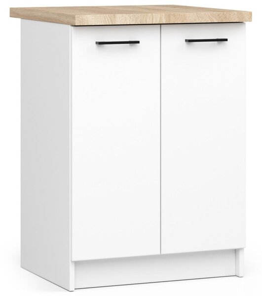 OLIVIA S60 2D konyhaszekrény munkalappal - fehér