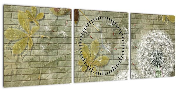 Kép - A szél által hordozott pitypang (órával) (90x30 cm)