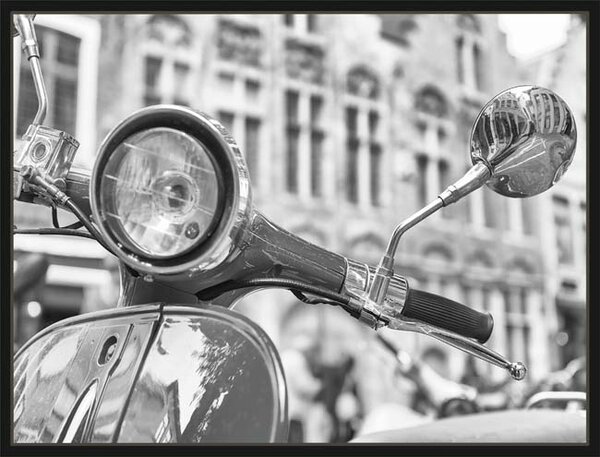 Motoros világ - keretezett vászonkép