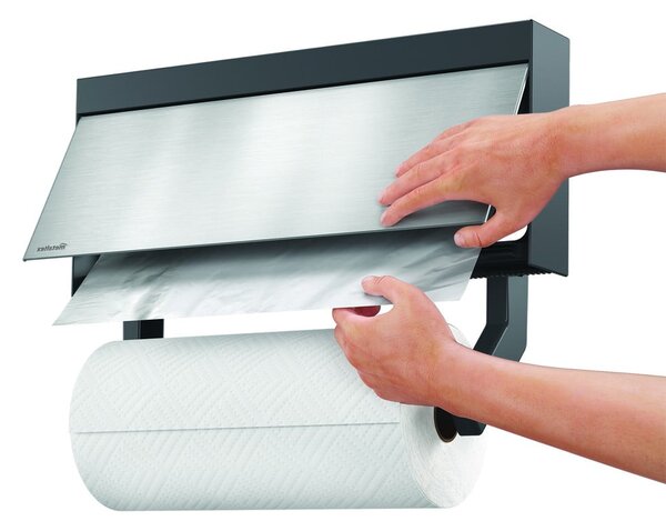 Tango Inox fali papírtörlő és fólia tartó - Metaltex