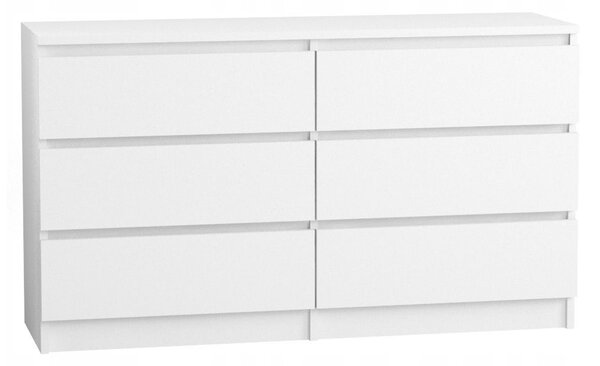 Komód 140/6 cm - fehér