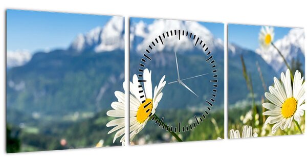 Kép - tavasz az Alpokban (órával) (90x30 cm)