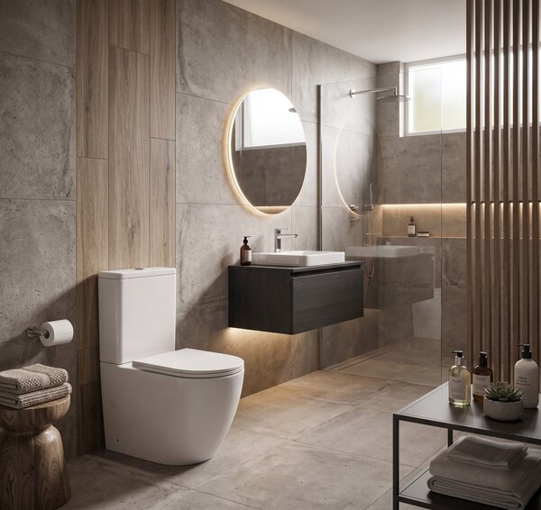 Erga Siena, kombinált WC-csésze tartállyal, öblítőgarnitúrával 620x365x830 mm + WC-ülőke, fényes fehér, ERG-V03-SIENA-RIM-WH