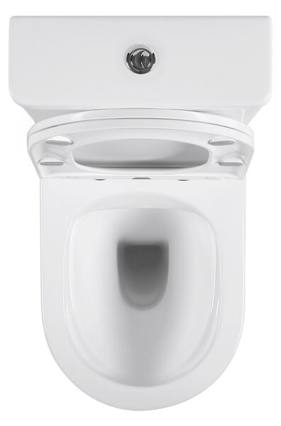 Erga Siena, kombinált WC-csésze tartállyal, öblítőgarnitúrával 620x365x830 mm + WC-ülőke, fényes fehér, ERG-V03-SIENA-RIM-WH