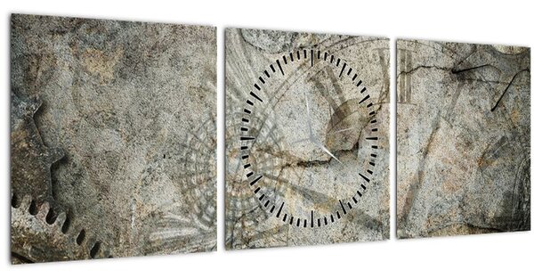 Kép - Az idő áramlása (órával) (90x30 cm)