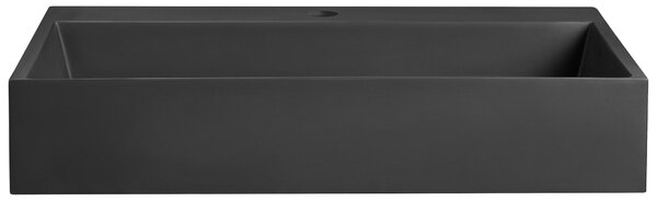 Falra szerelt mosdókagyló QUENKO 60 x 38 cm Műmárvány Fekete