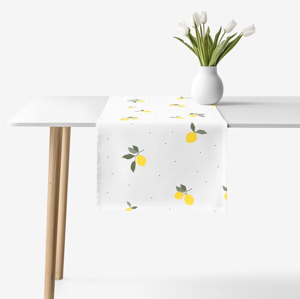 Goldea pamut asztali futó - citromok 35x140 cm