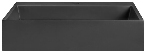 Falra szerelt mosdókagyló QUENKO Fekete 50 x 38 cm Műmárvány