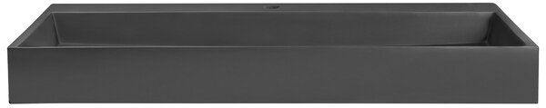 Falra szerelt mosdókagyló QUENKO 100 x 46 cm Műmárvány Fekete