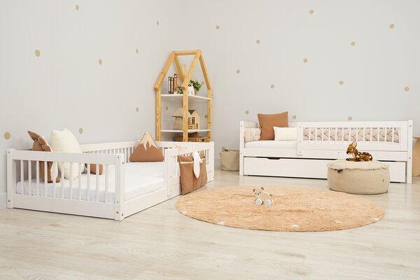 Ourbaby® Low bed for children Montessori Plus - whi fehér 160x80 cm