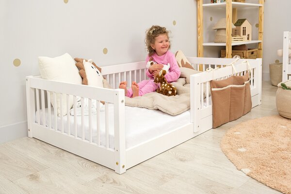 Ourbaby® Low bed for children Montessori Plus - whi fehér 160x80 cm