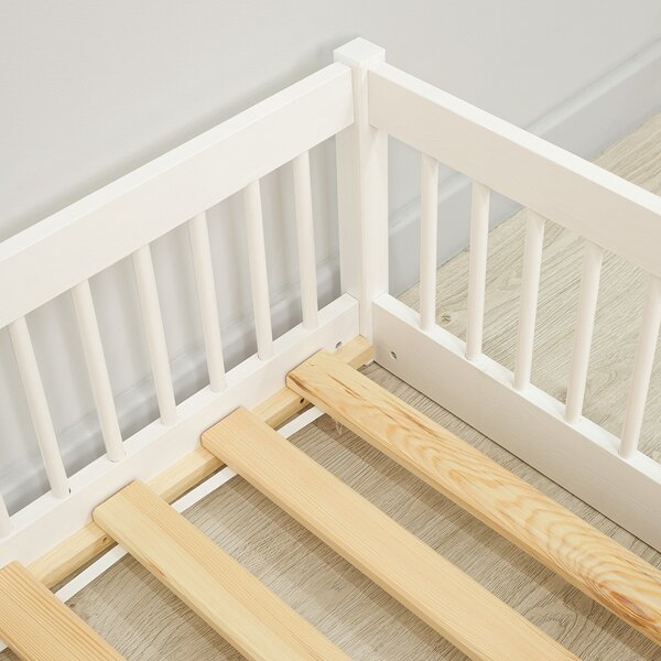 Ourbaby® Low bed for children Montessori Plus - whi fehér 160x80 cm