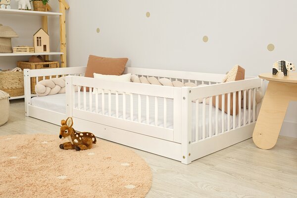 Ourbaby® Low bed for children Montessori Plus - whi fehér 160x80 cm