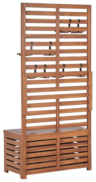 Kerti pad falpanellel MATINO Akácfa 170 cm 80 cm Barna