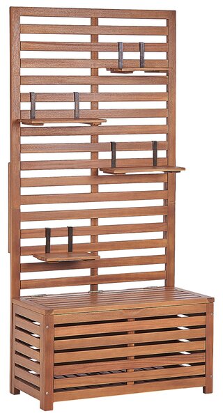 Kerti pad falpanellel MATINO Akácfa 170 cm 80 cm Barna