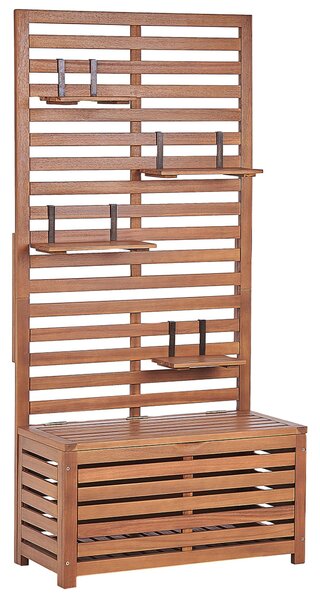 Kerti pad falpanellel MATINO Akácfa 170 cm 80 cm Barna