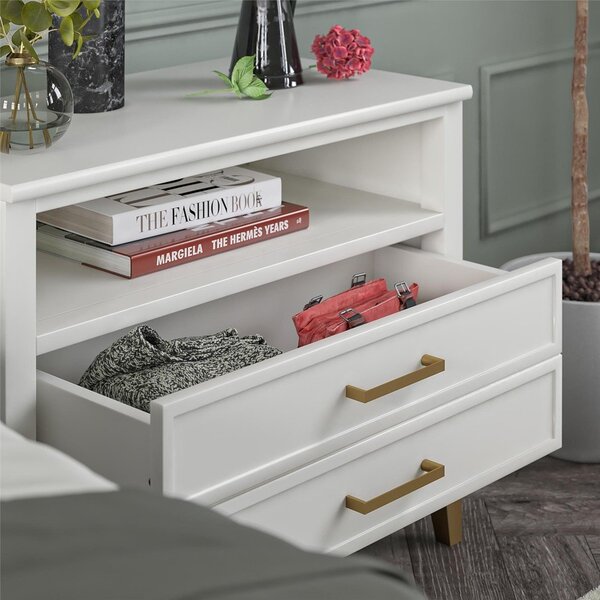 Fehér éjjeliszekrény Westerleigh – CosmoLiving by Cosmopolitan