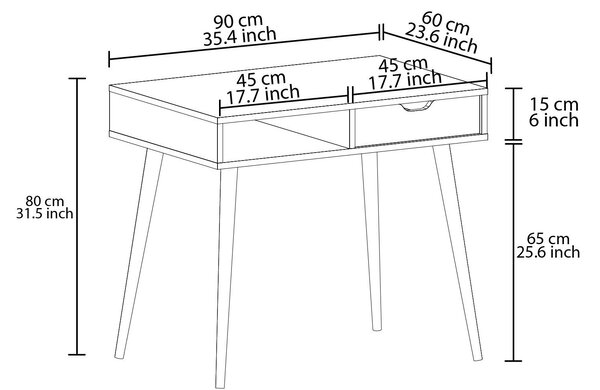 Íróasztal Ofende (tölgy)
