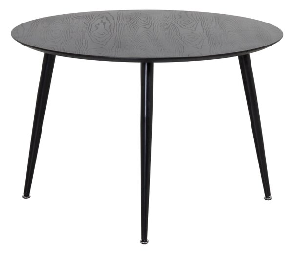 Dipp kerek étkezőasztal fekete Ø115 cm