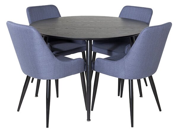 Dipp Plaza asztalkészlet fekete/kék színben