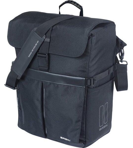 Torba BASIL MOVE COMMUTER BICYCLE BAG, MIK HOOKS, 15L, Wodoodporna, Black (NEW 2025)