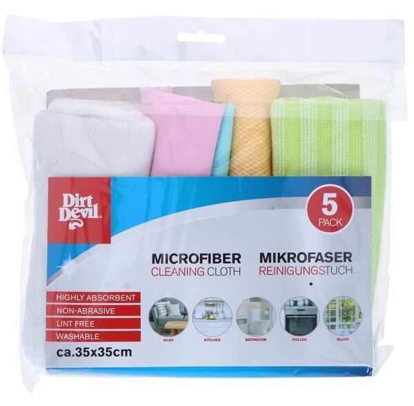 Dirt Devil Törlőkendő mikroszálas 5db 35x35x0,03cm 160gr PES SHKIN