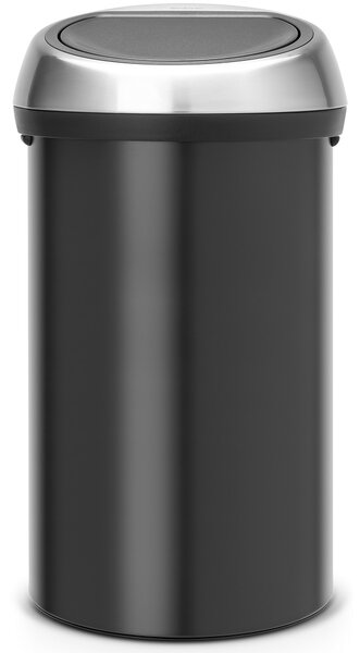 BRABANTIA 402548 Touch Bin nyomófedeles hulladékgyűjtő XXL 60L fekete-ezüst