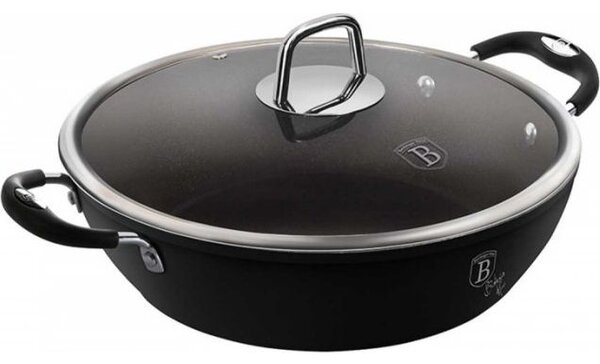 BerlingerHaus BH/6125 Black Professional Lábas - Kovácsolt Alumínium, Matt Fekete