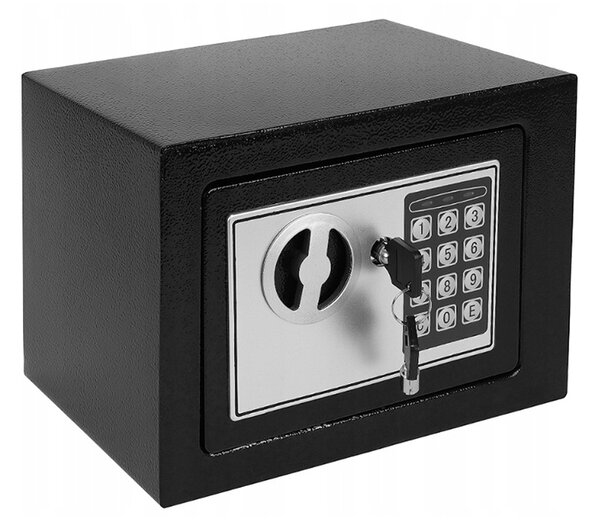 Tracer Compact Guard, LED, PIN-kódos kezelés, Biztonsági kulcs, Acél, Fekete-Fém, Elektronikus széf