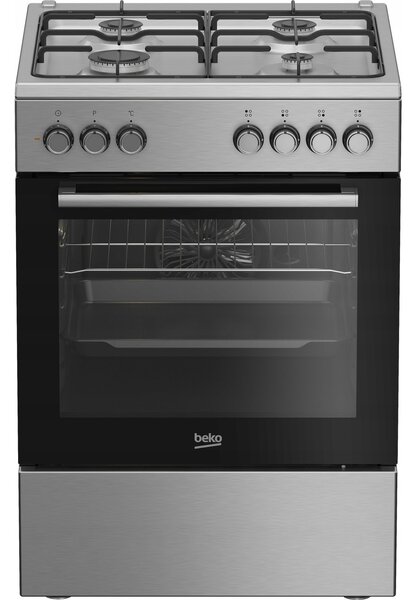 Beko FBE62130GXDN tűzhely Szabadonálló tűzhely Elektromos Gáz Fekete