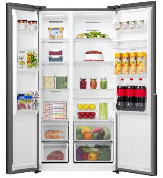 Gorenje NRS917E41BXWD kétajtós mélyhűtős hűtőszekrény Szabadonálló 541 L E Fekete