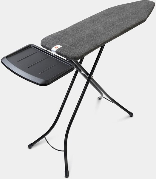 BRABANTIA Solid Steam Unit Holder vasalódeszka 1240x380mm - B méret. fix vasalótálca gőzállomásokhoz. D=22mm fekete váz. farmer fekete huzat - 134449