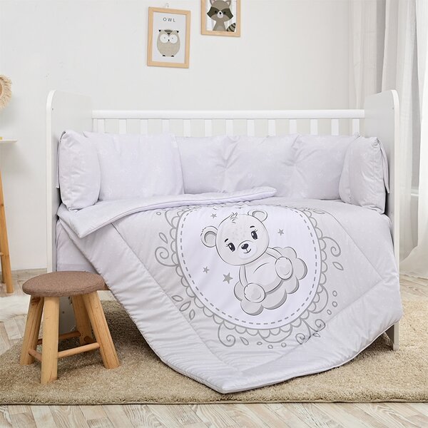 LORELLI Lilly ágynemű garnitúra 60x120 - Little Bear Grey