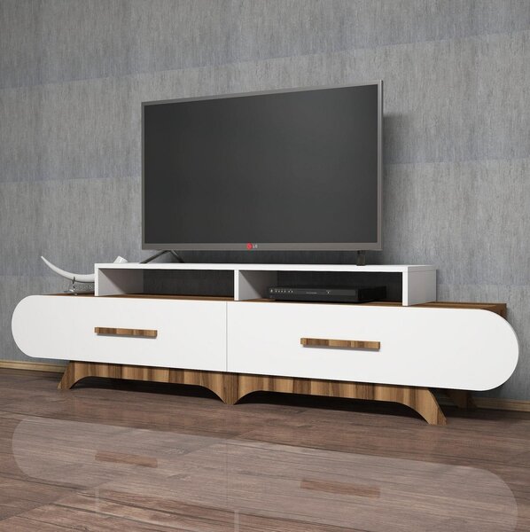 TV asztal/szekrény Florian (dió + fehér)