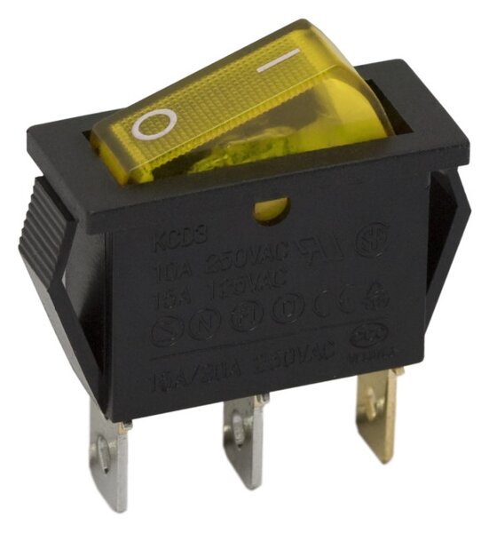 Billenő Kapcsoló Sárga 10A-250V (3009050SA)