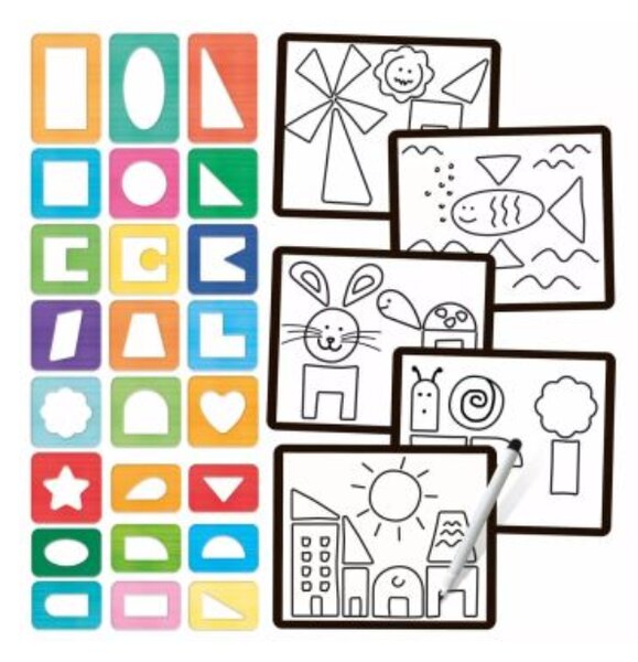 Headu 76+ darabos Montessori sablonkészlet kreatív alkotásokhoz