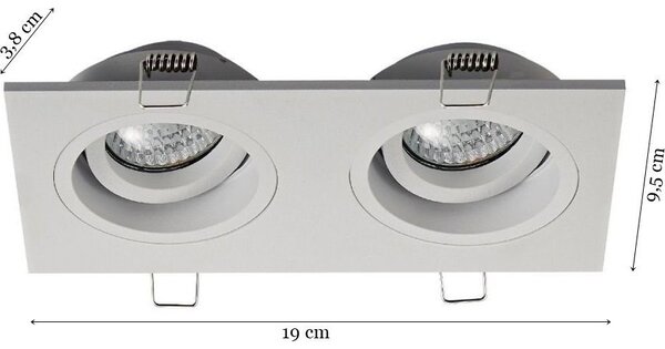 Zumaline Zuma Line Chuck DL2 Square 20068-WH-N oczko lampa wpuszczana downlight koło 2x50W GU10 białe