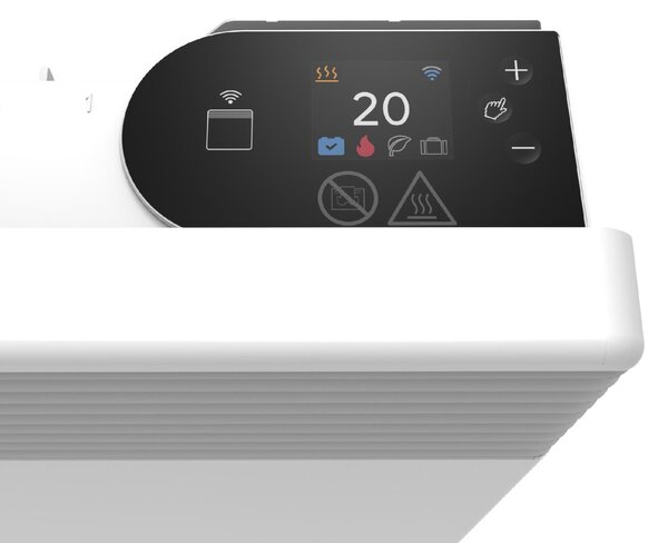 Noirot E179117 Spot WIFI 2000 BL konvektor fűtőtest, 2000 W, alumínium fűtőelem, falra szerelhető vagy szabadon álló, napi és heti programozás, applikációval vezérelhető