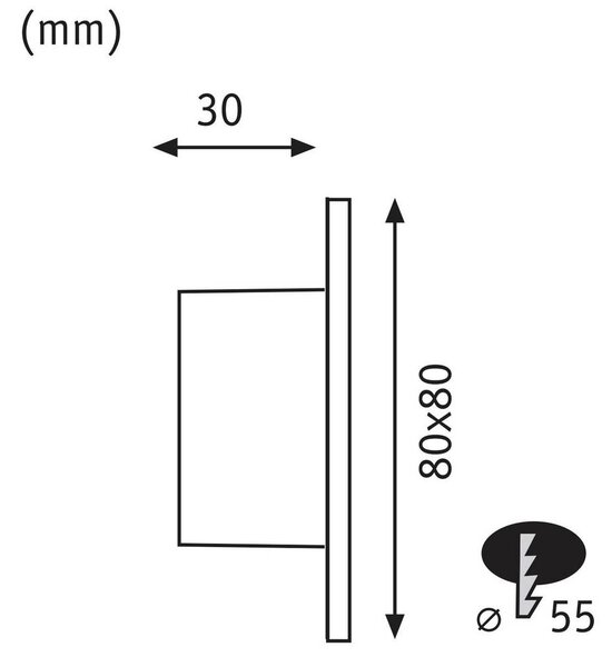 Paulmann Edge LED-es fali beépíthető lámpa LED LED Fekete (matt) (41308)