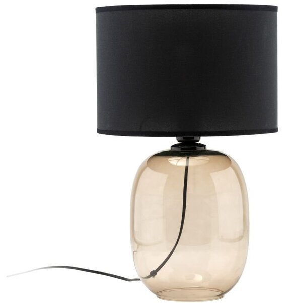 TK Lighting Melody 5988 lampa stołowa lampka 1x15W E27 czarna/bursztynowa