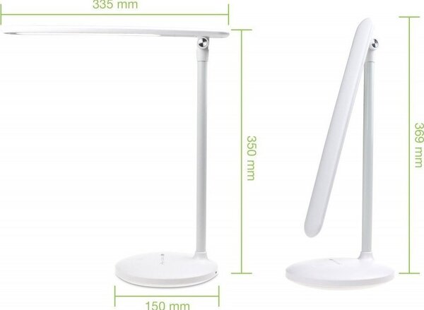 Techly I-LAMP-DSK9 asztali lámpa 3 W LED G Fehér