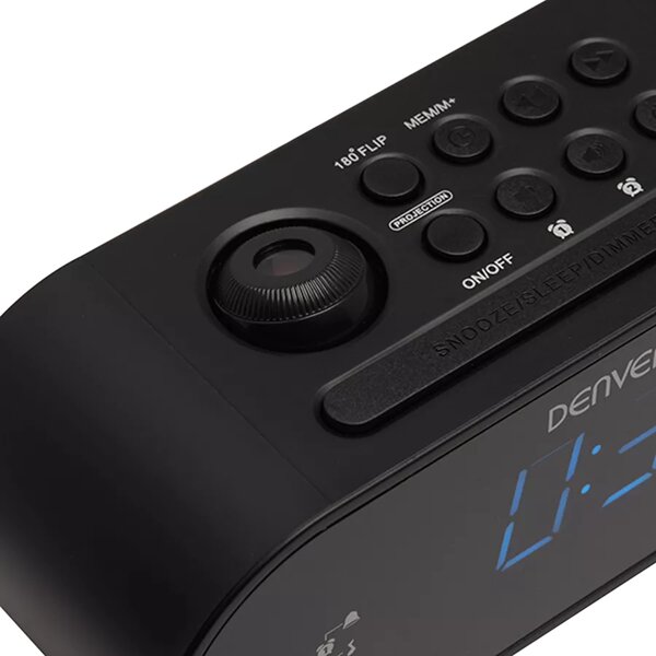 Denver CRP-717 Ébresztő óra kivetítővel - Fekete