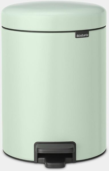 Brabantia NewIcon pedálos hulladékgyűjtő szagmentesen záródó Soft-Close fedél, műanyag tartály, 5L - W méret, acél, jáde zöld - 233883